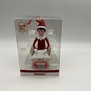 Dunkin Donuts Elf On The Shelf 2022 Elf Sleigh Holiday Ornament Stocking Stuffer